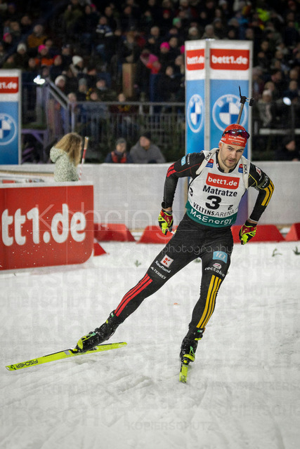 bett1.de WTC Biathlon auf Schalke, 28.12.2025 | Danilo Riethmüller (Team Deutschland 2) bei der World Team Challenge (bett1.de WTC Biathlon auf Schalke) am 28.12.2025 in der Veltins-Arena in Gelsenkirchen (Deutschland). 