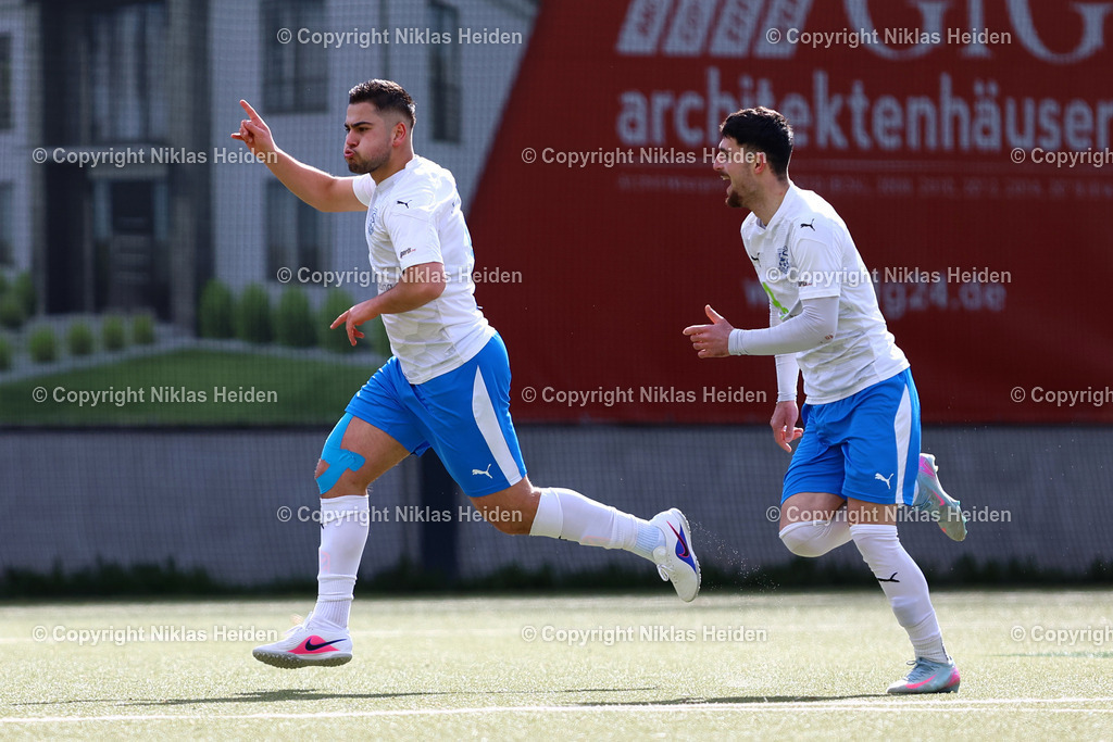 NH_TSVSasel_FCSuederelbe_OberligaHamburg_03042026 | #9 Osman Güraltunkeser (FC Süderelbe) bejubelt seinen Treffer zum 0:1.Fußball I Herren I Gamesright Oberliga Hamburg I Saison 2025-2026  I 18. Spieltag I TSV Sasel - FC Süderelbe I 03.04.2026 I Sportplatz Parkweg