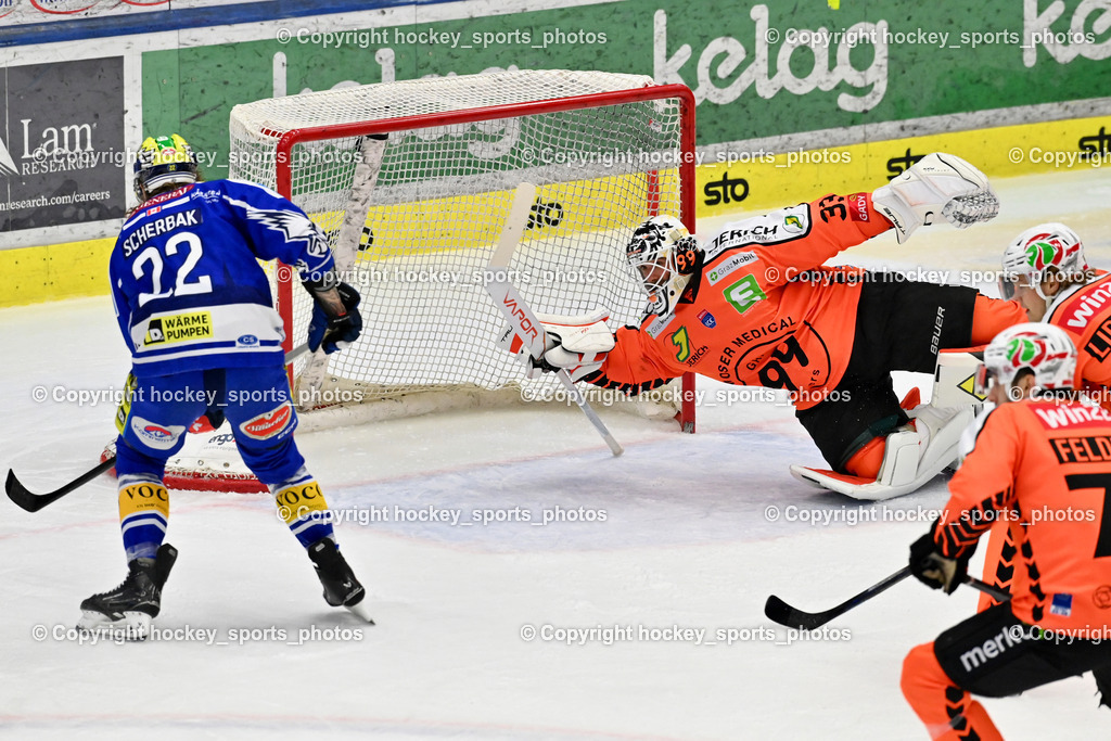 EC IDM WÄRMEPUMPEN VSV vs. MOSER MEDICAL GRAZ99ERS | #22 Nikita Scherbak EC VSV, #33 Maxime Lagacé Graz 99ers, EC IDM WÄRMEPUMPEN VSV vs. MOSER MEDICAL GRAZ99ERS, EC IDM WÄRMEPUMPEN VSV vs. MOSER MEDICAL GRAZ99ERS am 17.03.2026 in Villach (Stadthalle Villach), Austria, (Photo by Bernd Stefan)