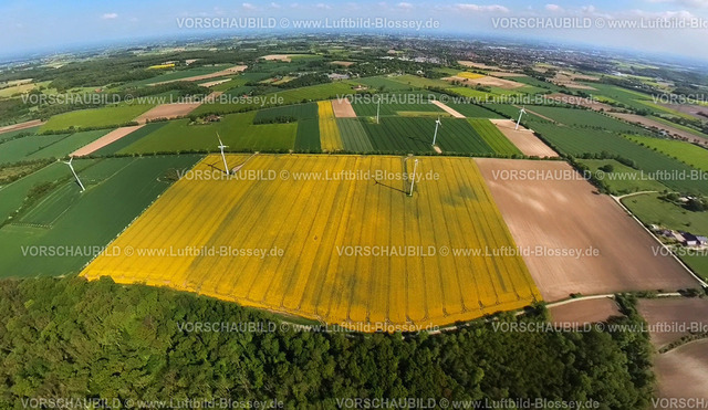 Hamm230520062Rapsfeld | Luftbild, Rapsfelder und Windräder, Erdkugel, Fisheye Aufnahme, Fischaugen Aufnahme, 360 Grad Aufnahme, Stadtbezirk Heessen, Hamm, Ruhrgebiet, Nordrhein-Westfalen, Deutschland