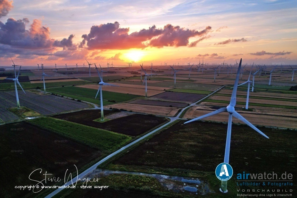 Windpark Breklumer-Koog | Luftbild, Windenergieanlagen, Enercon, Windpark Breklumer Koog