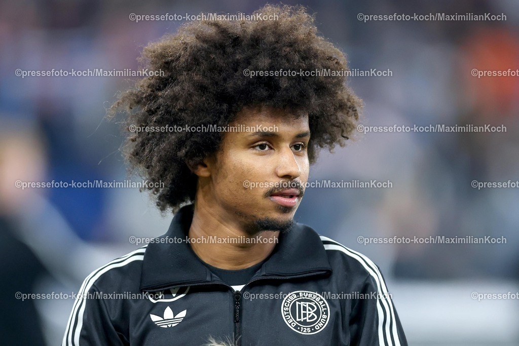 DFB10102502103 | 10.10.2025, Fußball, Länderspiel, Deutschland - Luxemburg, UEFA WM-Qualifikation, 2025/2026, Gruppe A, PreZero Arena in Sinsheim: Karim Adeyemi (GER #14) DFB regulations prohibit any use of photographs as image sequences and or quasi-video.