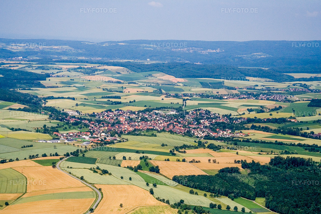 Luftbild: Ortschaft von Osten in Epfenbach im Bundesland Baden-Württemberg in Deutschland. Foto: IMG_3251.jpg vom 01.07.2006 durch Werner Riehm/FLY-FOTO.de