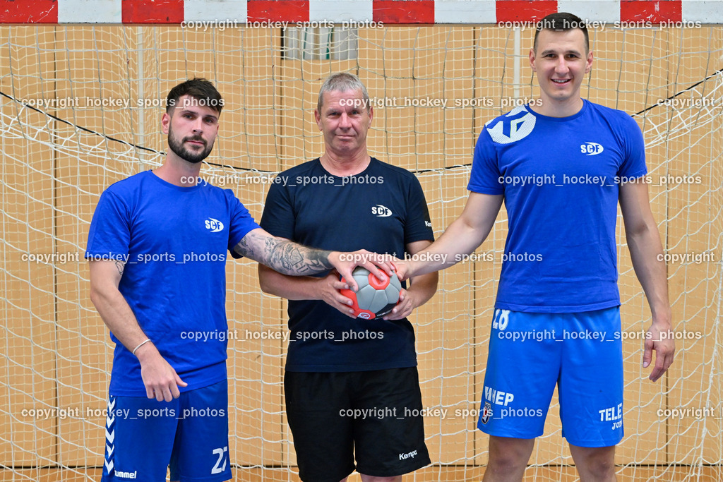 SC Ferlach Teainigs-Start | Luka Pernovsec, SC Ferlach Walter PERKOUNIG, Toni Perkusic,, SC Ferlach Training Start  22.07.2024 in Ferlach (Ballspielhalle Ferlach), Austria, (Photo by Bernd Stefan)