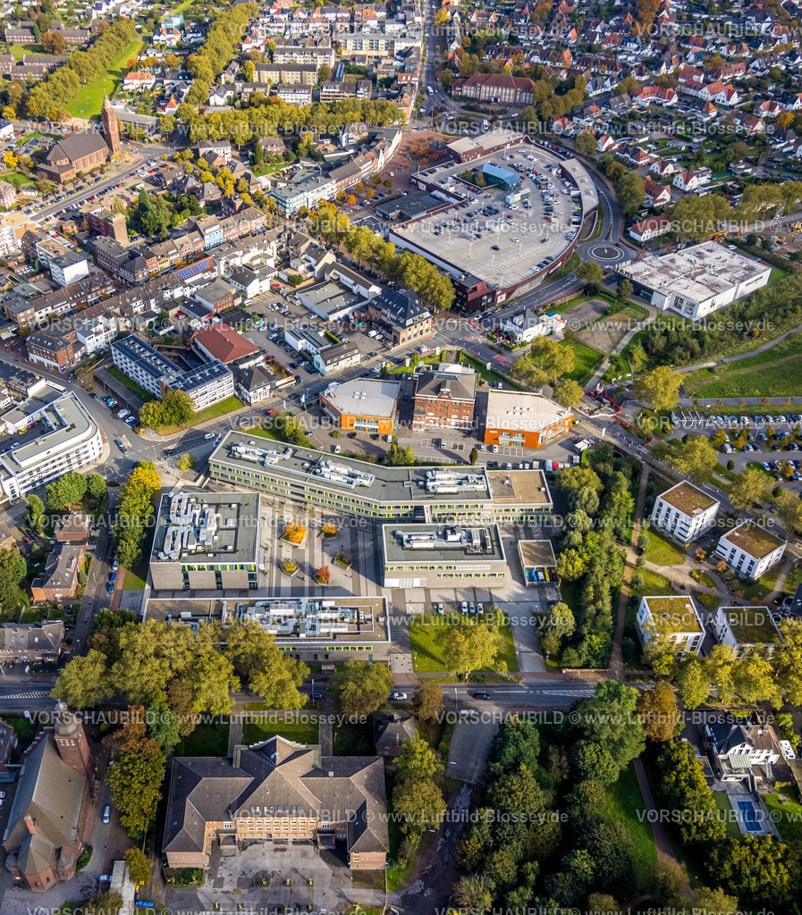 Kamp-Lintfort241013955 | Luftbild, Hochschule Rhein-Waal, Bildungsinstitut, oben Einkaufszentrum mit Kaufland Supermarkt und expert, Kamperbruch, Kamp-Lintfort, Ruhrgebiet, Nordrhein-Westfalen, Deutschland