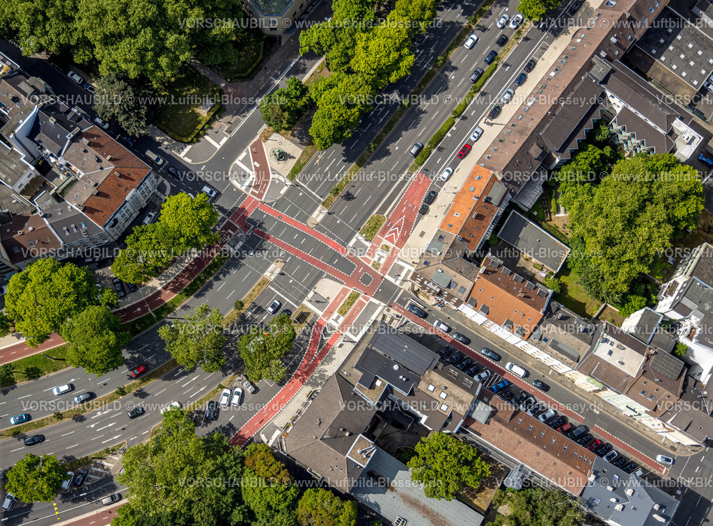 Dortmund230700280 | Luftbild, Rote Radwege, Kreuzung Olpe und Ostwall, Bundesstraße B54, City, Dortmund, Ruhrgebiet, Nordrhein-Westfalen, Deutschland