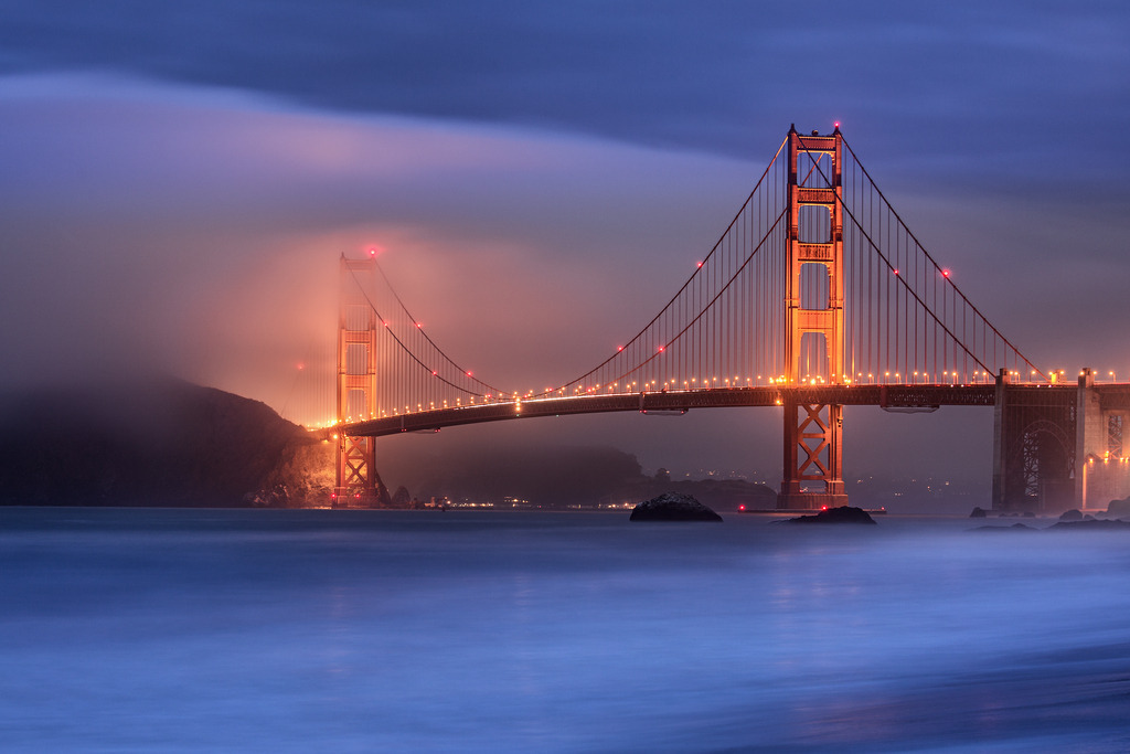 Foggy evening | Golden Gate Bridge - Realisiert mit Pictrs.com