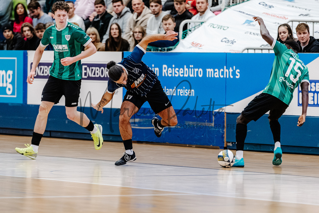 47. Stadtmeisterschaften im Hallenfußball 2025, Endrunde | Stadtmeisterschaften im Hallenfußball 2025, Endrunde, Sporthalle Berg Fidel in Münster. Foto: sportfotografie.ms | Markus Paletta - Realisiert mit Pictrs.com