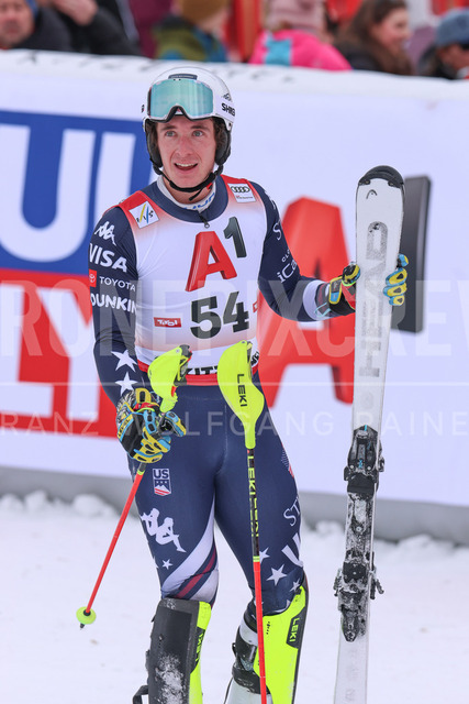 Audi FIS Ski World Cup: Men’s Slalom – Hahnenkamm Race, Kitzbuehel | Kitzbuehel, Austria, 25.Jan.26 - Alpine Skiing - FIS World Cup, Hahnenkamm Race, Slalom, men. The image shows PUCKETT Cooper (USA, Head).