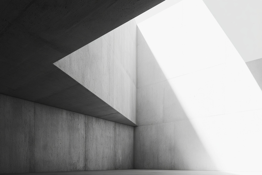Architektur | Mit moderner KI‑generiertes schwarz-weiß Artwork, sorgfältig manuell für den Druck optimiert.