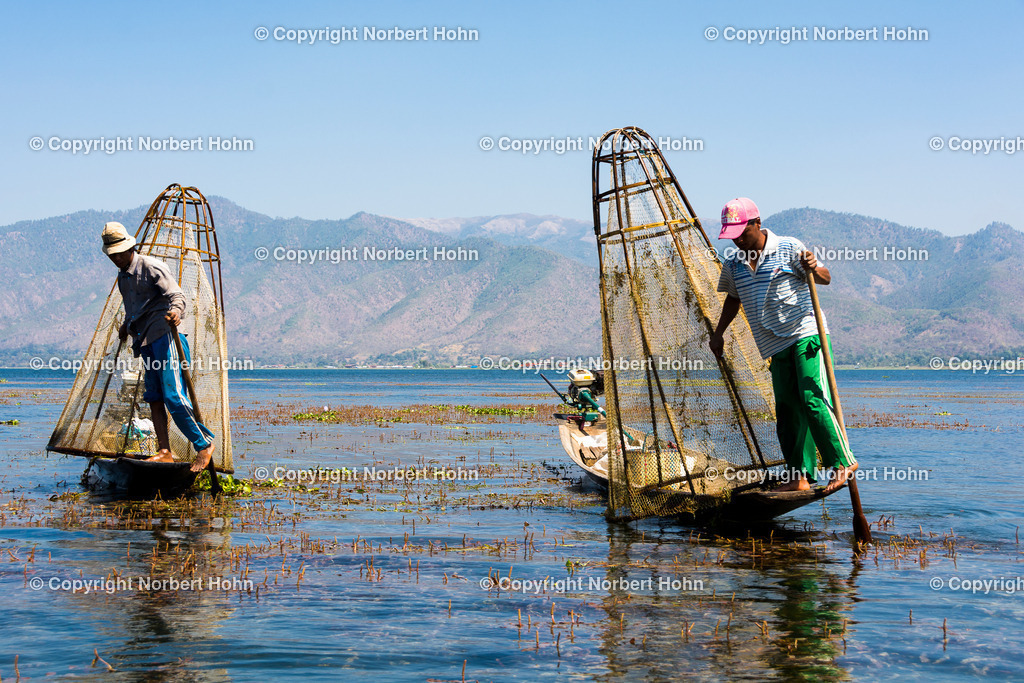 Reisefotografie - Myanmar - Das Land der weißen Elefanten | Fischer auf dem Inle-See in Myanmar. - Realisiert mit Pictrs.com