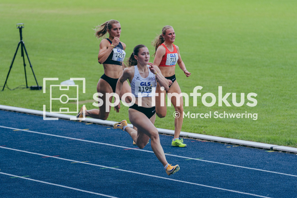 DM U23 U18 Bochum 2026 | Ksenia Helios (SV GO! Saar 05), Startnummer 1195, 100-Meter-Lauf, Halbfinale,Deutsche Meisterschaften der U18 &amp; U23 2026, Lohrheidestadion Bochum-Wattenscheid, 04.07.2026 Foto: Marcel Schwering / sportimfokus - Realisiert mit Pictrs.com