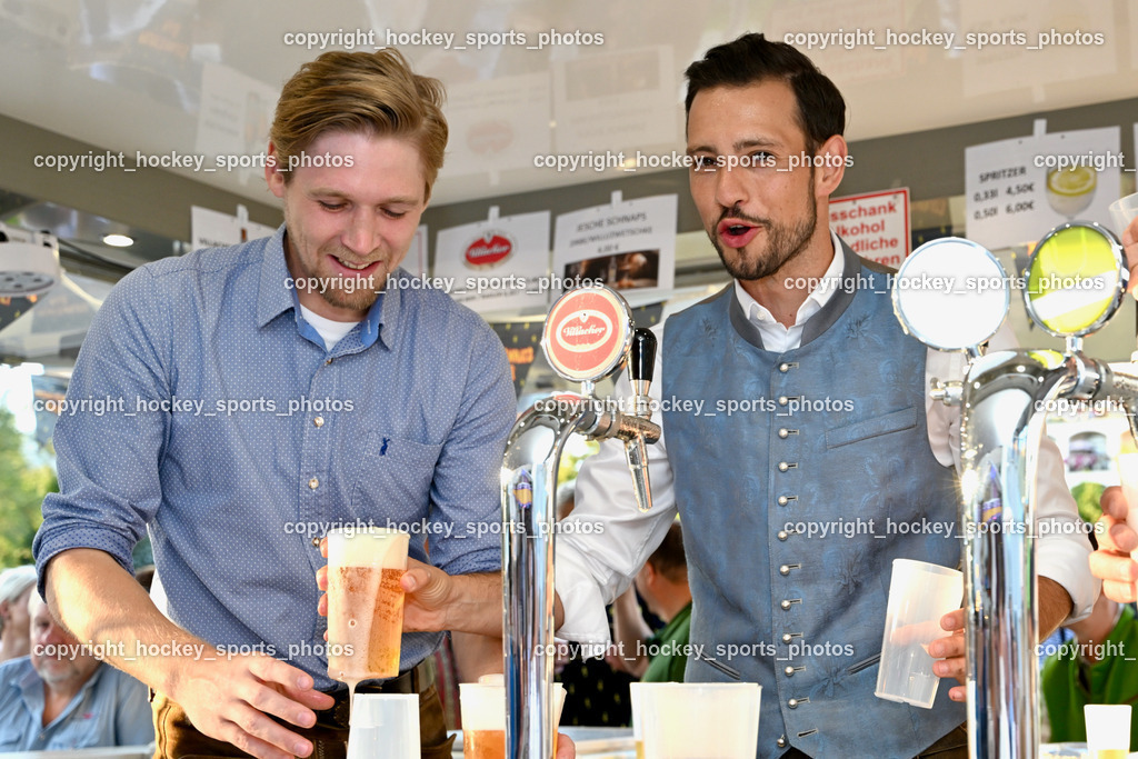 78. Villacher Kirchtag Mittwoch 2.8.2023 | Lukas Herzog, Landesrat Sebastian Schuschnig, Starkstrom Bar