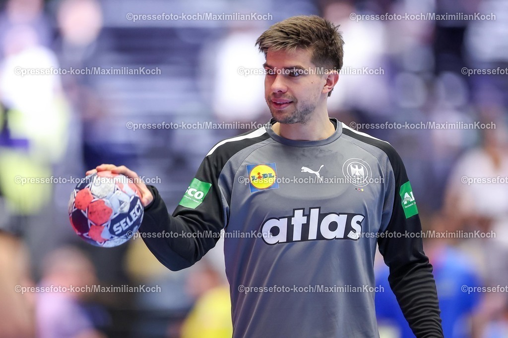 EHF19012602120 | 19.01.2026, Handball, Men's EHF EURO 2026, Deutschland - Spanien, Jyske Bank Boxen in Herning, Dänemark, Preliminary Round:  Renars Uscins (Germany #23)
