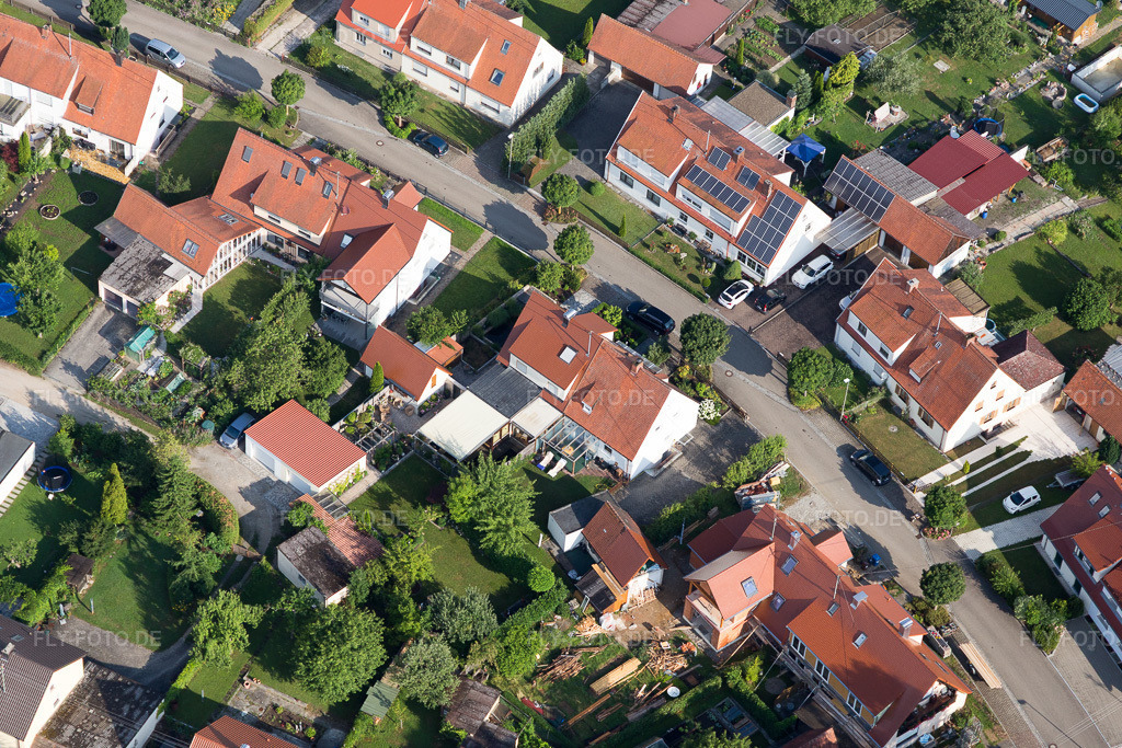 Luftbild: Tannenbergstr im Ortsteil Riedlingen in Donauwörth im Bundesland Bayern in Deutschland. Foto: IMG_101714.jpg vom 08.07.2017 durch Werner Riehm/FLY-FOTO.de