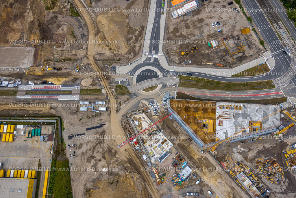 Bochum220604887 | Luftbild, Gewerbegebiet Mark 51/7, Neubau des O-Werk Campus auf dem ehemaligen Opel-Areal, Laer in Bochum, Ruhrgebiet, Nordrhein-Westfalen, Deutschland