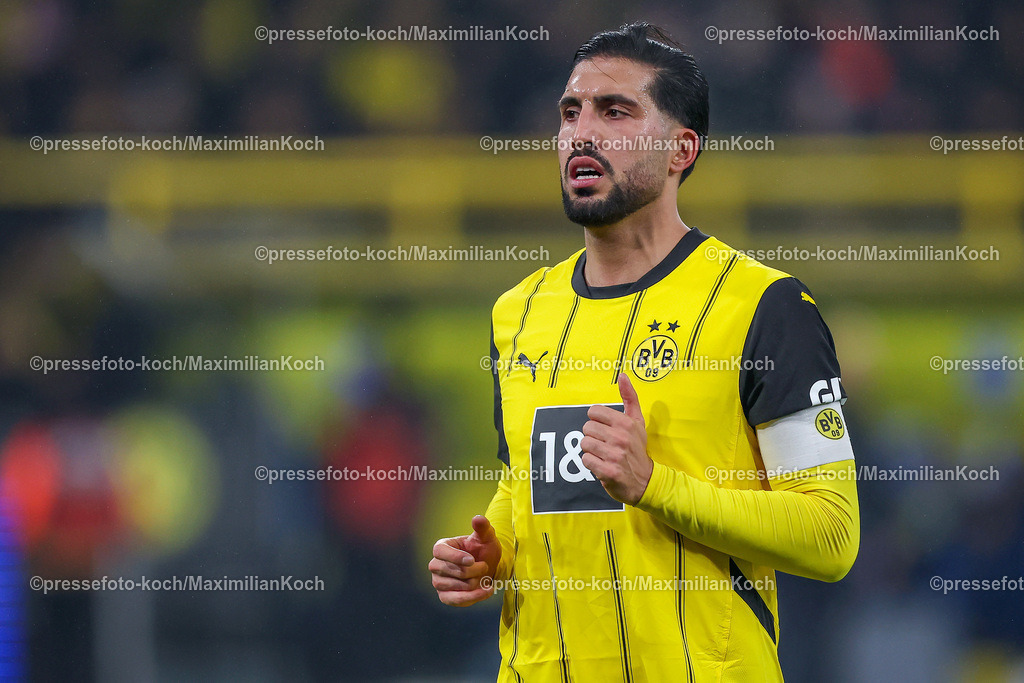 BVB15122401032 | 15.12.2024, Fußball, Borussia Dortmund - TSG 1899 Hoffenheim, 1. Fußball Bundesliga, 14. Spieltag, Signal Iduna Park, Saison 2024 2025: Emre Can (BVB #23)DFB regulations prohibit any use of photographs as image sequences and or quasi-video.