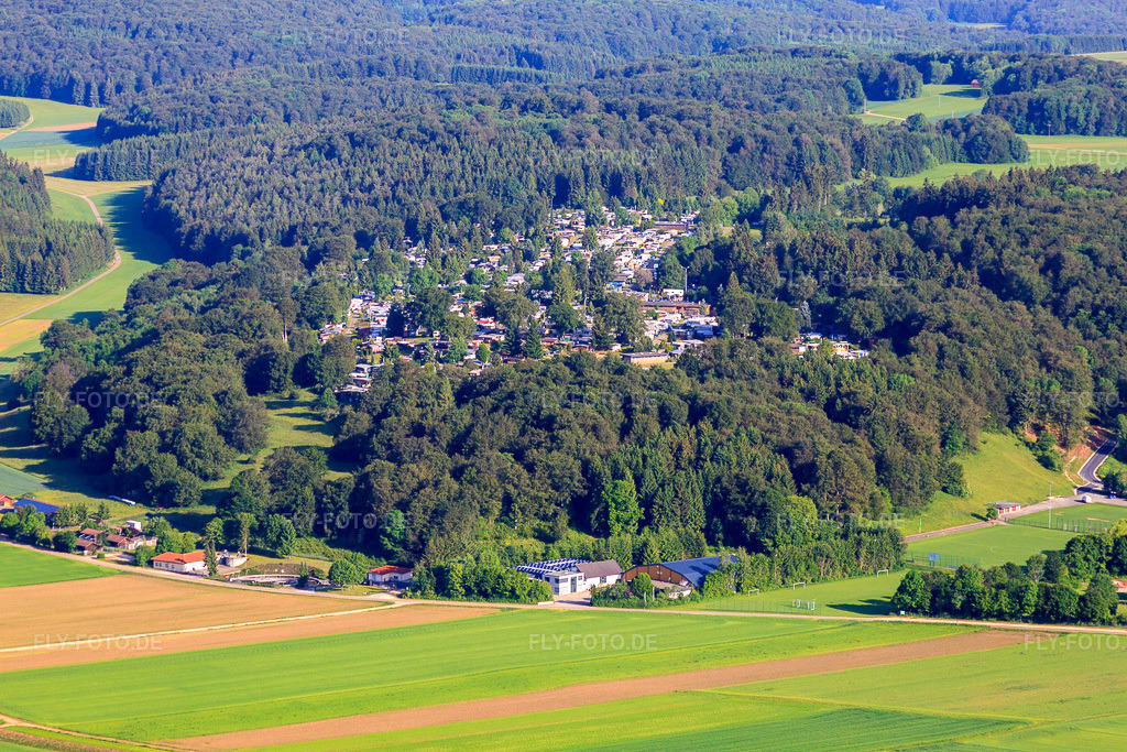 Luftbild: Alb-Camping - Litz & Weller in Westerheim im Bundesland Baden-Württemberg in Deutschland. – Foto: IMG_67324.jpg vom 08.06.2014 durch Werner Riehm/FLY-FOTO.de – Auflösung des Originals: 4752 x 3168 px – Alb-Camping