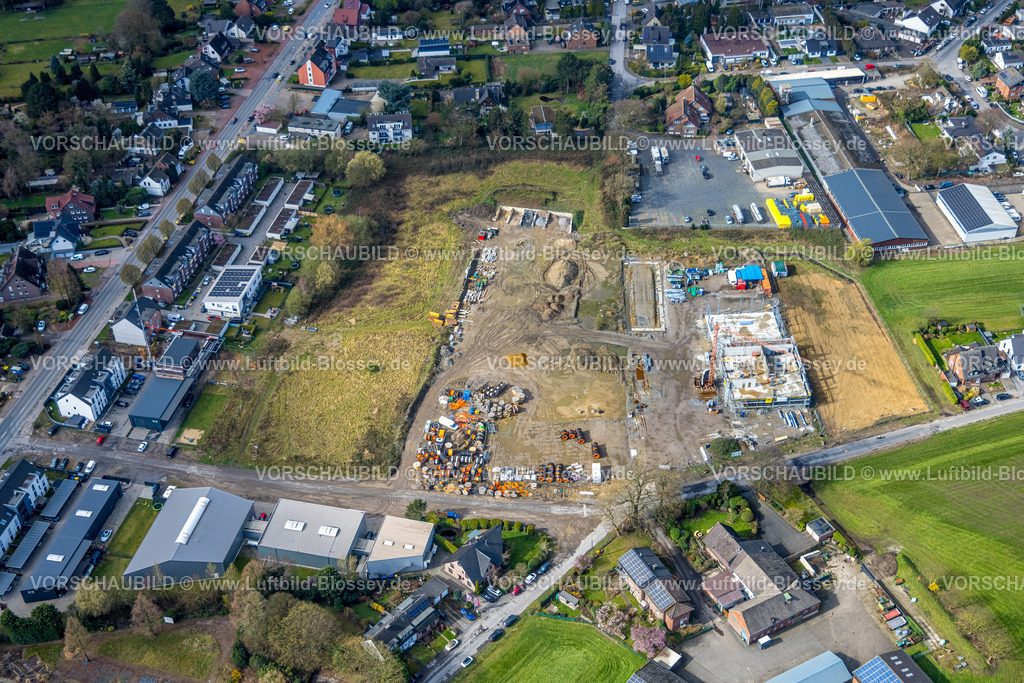 Bottrop260306498Kirchhellen | Luftbild, Gewerbegebiet Baustelle mit Neubau, Giesenheide Ecke Brandenheide, Kirchhellen-Süd, Bottrop, Ruhrgebiet, Nordrhein-Westfalen, Deutschland