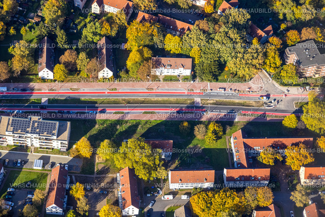 Gladbeck221005227 | Luftbild, Straßenzug Wiesmannstraße, Baustelle und Umbau, Brauck, Gladbeck, Ruhrgebiet, Nordrhein-Westfalen, Deutschland