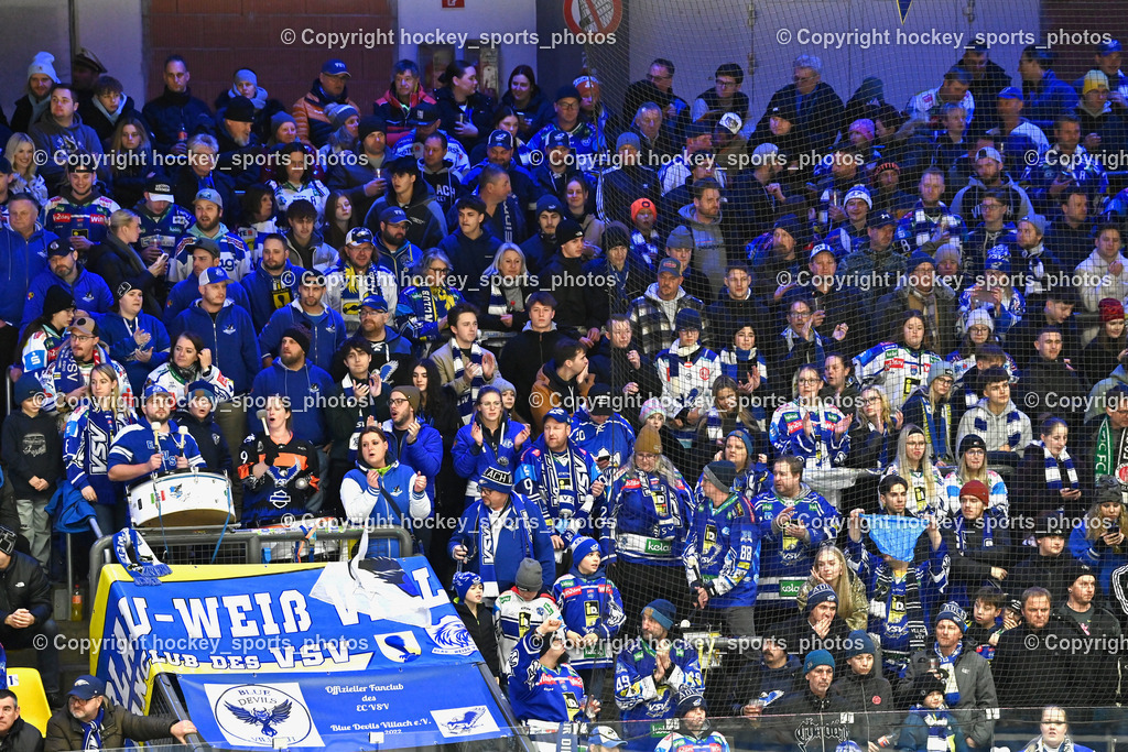 EC IDM Wärmepumpen VSV vs. Steinbach Black Wings Linz | EC VSV Fans, EC IDM Wärmepumpen VSV vs. Steinbach Black Wings Linz, EC IDM Wärmepumpen VSV vs. Steinbach Black Wings Linz am 23.01.2026 in Villach (Stadthalle Villach), Austria, (Photo by Bernd Stefan)