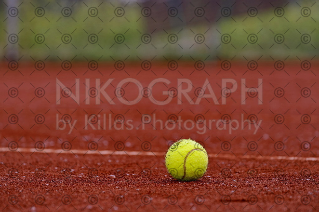 Tennisball | Ein Tennisball auf dem Tennisplatz