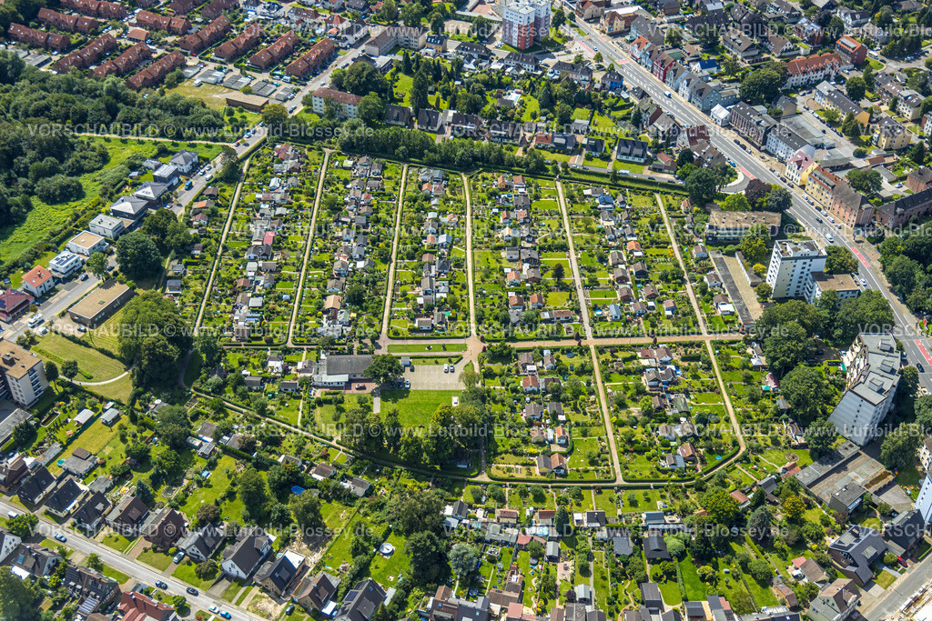 Herne230802579 | Luftbild, KleingärtnerVerein Herne Süd, Herne-Süd, Herne, Ruhrgebiet, Nordrhein-Westfalen, Deutschland
