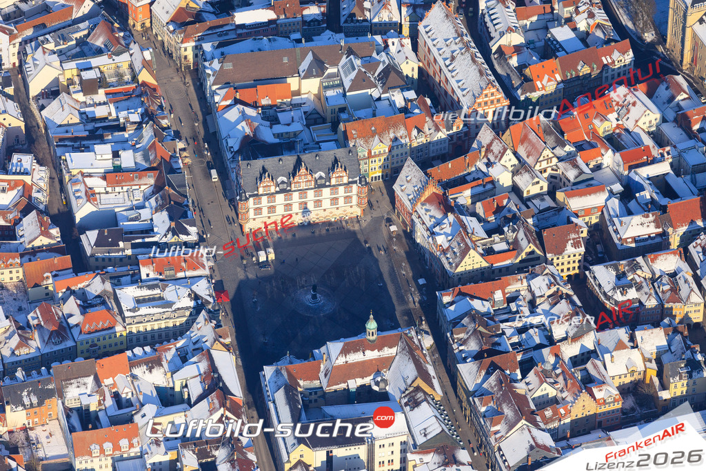 Die Luftaufnahme Coburg - Coburg wurde vom UL-Flugzeug (keine Drohne) aus fotografiert.Hohe Druck- Auflösung-die Geschenkidee!