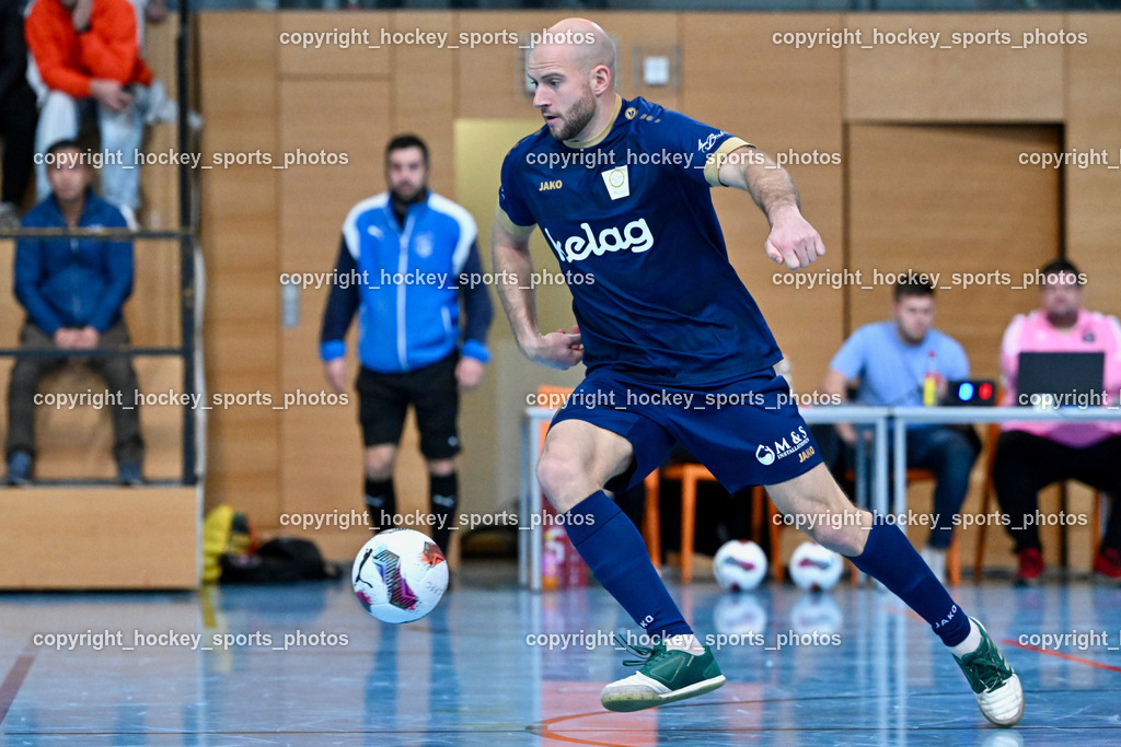 Carinthia Flamengo Futsal Club vs. Futsal Klagenfurt | #20 Marko Mrsic Futsal Klagenfurt, Carinthia Flamengo Futsal Club vs. Futsal Klagenfurt, Carinthia Flamengo Futsal Club vs. Futsal Klagenfurt am 01.12.2024 in Klagenfurt (Ballspielhalle Viktring), Austria, (Photo by Bernd Stefan)