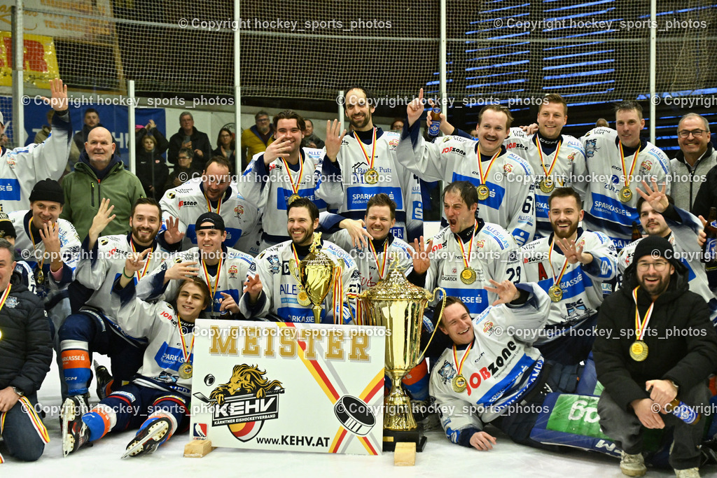 ESC Sparkasse Steindorf Meister 2025/26 | Meisterfoto ESC Steindorf 2025/26, ESC Sparkasse Steindorf Meister 2025/26, ESC Sparkasse Steindorf Meister 2025/26 am 08.03.2026 in Althofen (Stadthalle Althofen), Austria, (Photo by Bernd Stefan)