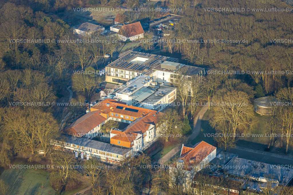 Hamm250200642Osten | Luftbild, Klinik für Manuelle Therapie, MVZ Prof. Dr. Uhlenbrock und Partner Radiologie, Standort Hamm Kurpark, Uentrop, Hamm, Ruhrgebiet, Nordrhein-Westfalen, Deutschland