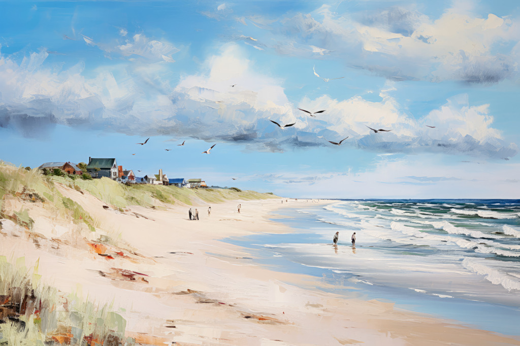 2307101 - Dänische Nordsee | Digitales Gemälde von einem dänischen Nordseestrand.