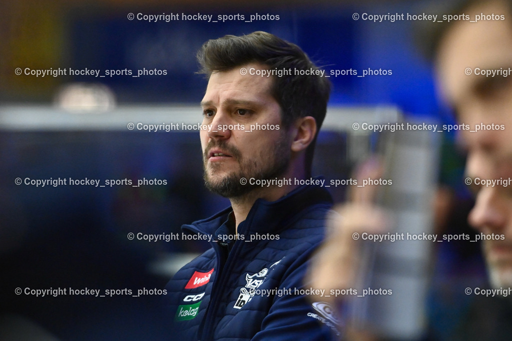 EC VSV vs. HC Bozen 16.2.2024 | Headcoach EC VSV Marcel Rodman, EC VSV vs. HC Bozen 16.2.2024, EC VSV vs. HC Bozen 16.2.2024 am 16.02.2024 in Villach (Stadthalle Villach), Austria, (Photo by Bernd Stefan)