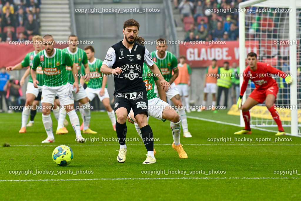 SK Puntigamer Sturm vs. SK Rapid Wien Siegerehrung, Impressionen | #10 Otari Kiteishvili SK Sturm, SK Puntigamer Sturm vs. SK Rapid Wien Siegerehrung, Impressionen, SK Puntigamer Sturm vs. SK Rapid Wien Siegerehrung, Impressionen am 01.05.2024 in Klagenfurt (Wörthersee Stadion ), Austria, (Photo by Bernd Stefan)