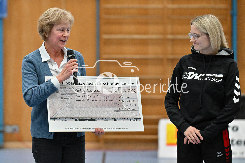 TSV Aichach - SG 1871 Augsburg/Gersthofen | Spendenuebergabe MS-Stiftung