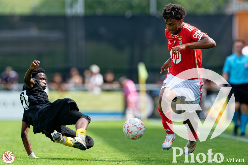 GenevaCup Group Phase - SL Benfica v Meyrin FC | during the GenevaCup Group Phase match between SL Benfica and Meyrin FC at Stade des Arberes in Meyrin, Switzerland