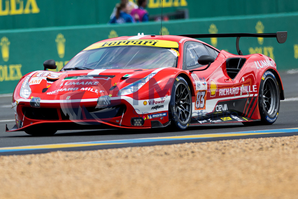 Trainproduction-20230610-2063 | LE MANS,FRANCE,10.Jun.23 - MOTORSPORTS - WEC, FIA World Endurance Championships, 24 Hours of Le Mans, Circuit de la Sarthe, race. Image shows Luis Perez Companc (ARG), Alessio Rovera (ITA) and Lilou Wadoux (FRA/ Richard Mille AF Corse). Photo: Trainproduction / Matthias Trinkl