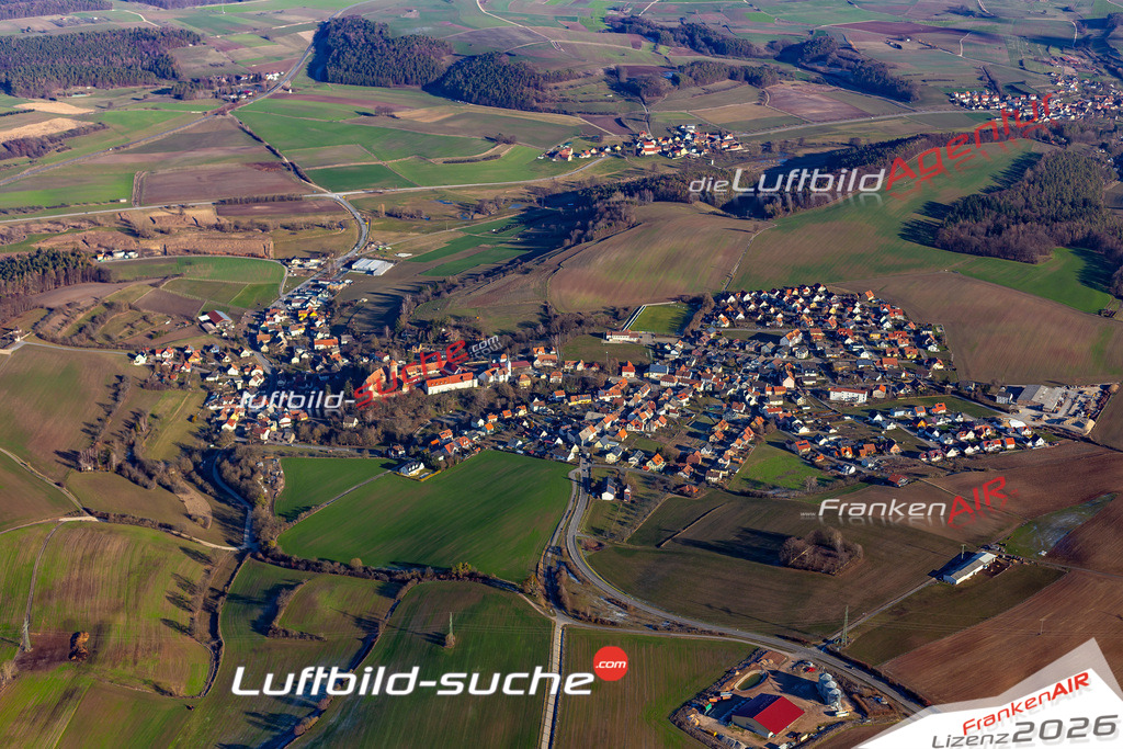 Das Luftbild der Stadt Lisberg wurde 2019 vom Flugzeug heraus erstellt (keine Drohne) Aufnahmehöhe ca.400 Meter- hohe Auflösung- beste Druck-Qualität garantiert!