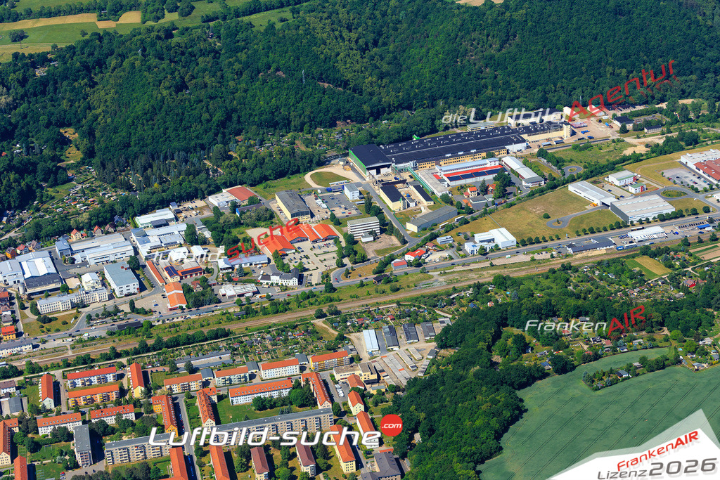 Die Luftaufnahme der Stadt Bad-blankenburg wurde vom UL-Flugzeug heraus erstellt ( keine Drohne )- hohe Auflösung für beste Qualität