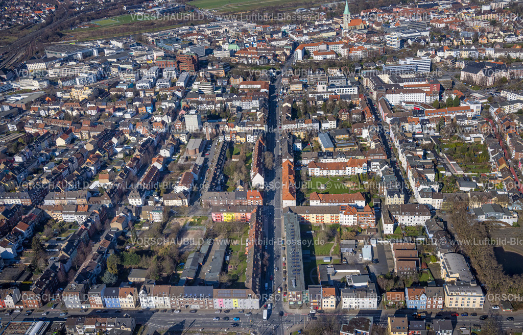 Hamm230215987 | Luftbild, City Innenstadtansicht, Goethestraße Bundesstraße B63, Pauluskirche, Mitte, Hamm, Ruhrgebiet, Nordrhein-Westfalen, Deutschland