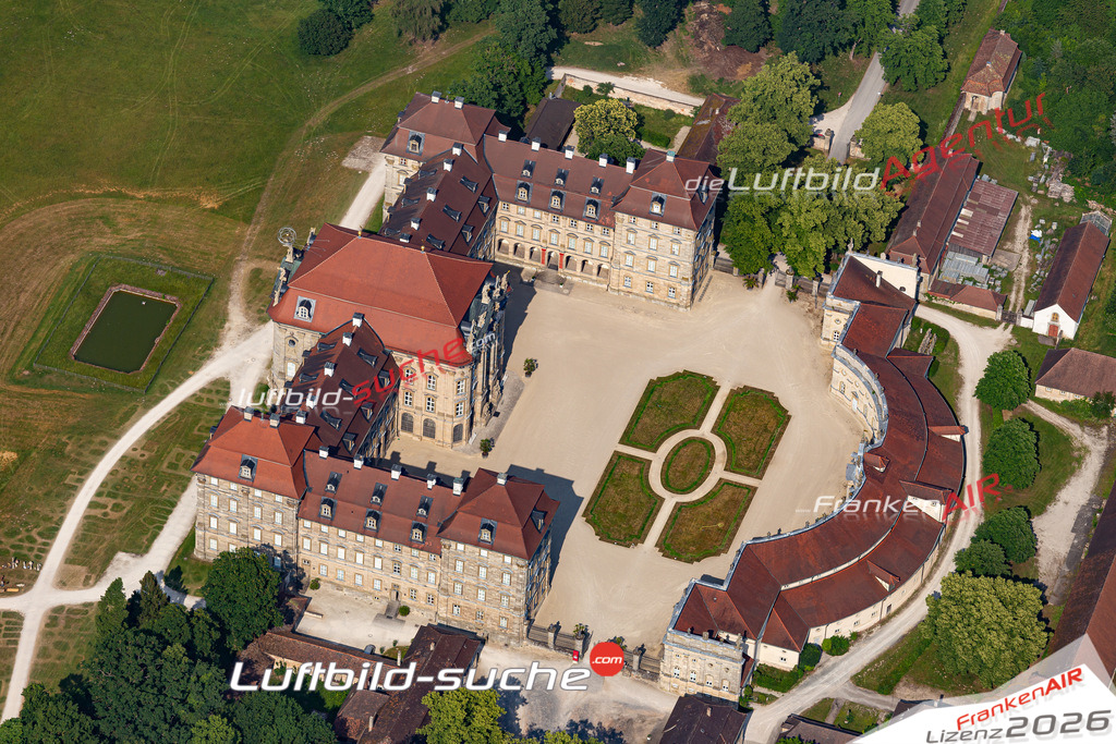 aktuelles Luftbild von  Pommersfelden - Luftaufnahme wurde 2018 von https://frankenair.de mittels Flugzeug (keine Drohne) erstellt.