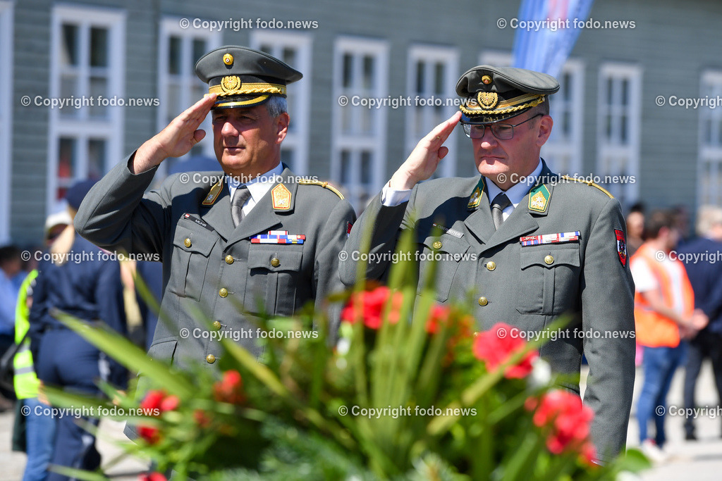 Internationale Gedenk- und Befreiungsfeier Gedenkstaette Mauthausen 2022_ 15.05.2022-86 | 15.05.2022, Mauthausen, AUT, Internationale Gedenk- und Befreiungsfeier Gedenkstaette Mauthausen 2022, im Bild Vertreter des Militaerkommando Ooe// International Liberation Ceremony 2022, Mauthausen CC Memorial 2022/05/15
