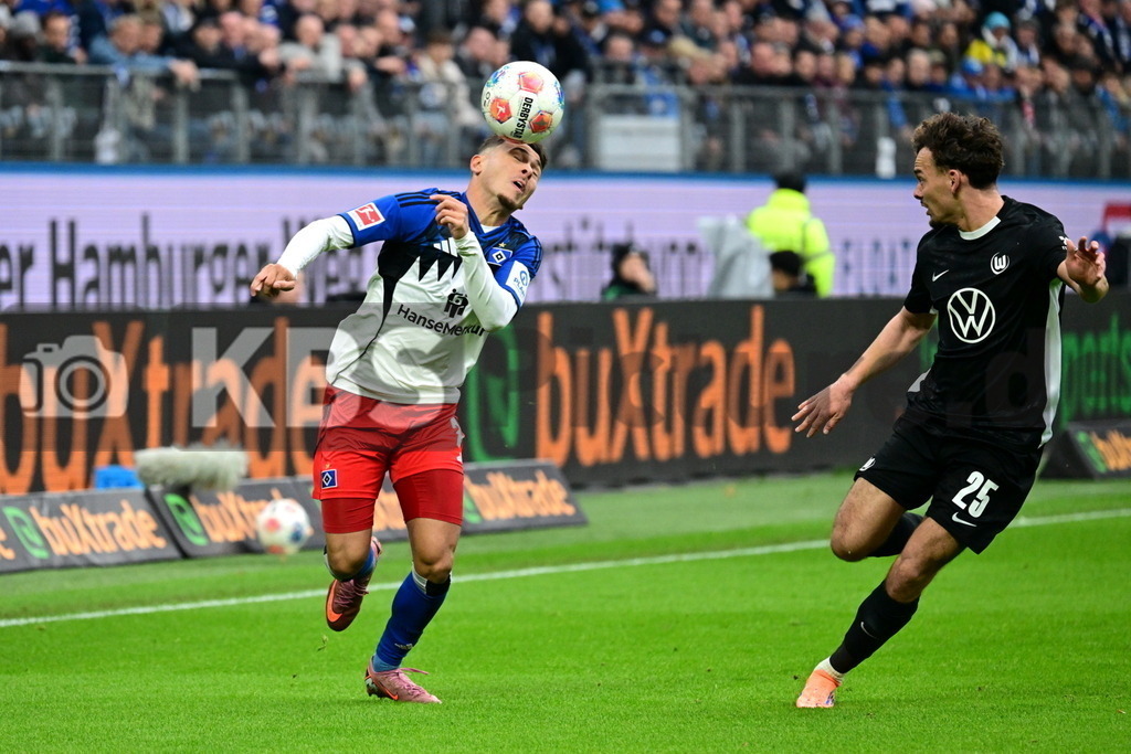 KBS Picture_HSV-Wolfsburg_016 | v.l. Mikelbrencis William (HSV) , Zehnter Aaron (VfL Wolfsburg) ,Sportplatz :  Volksparkstadion, - Realisiert mit Pictrs.com