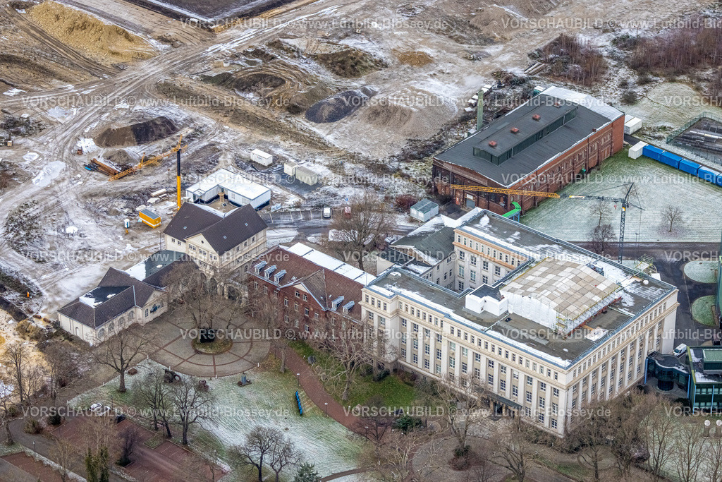 Dortmund221201677 | Luftbild, thyssenkrupp Steel Europe Hauptverwaltung, Hoesch Museum, Borsigplatz, Dortmund, Ruhrgebiet, Nordrhein-Westfalen, Deutschland