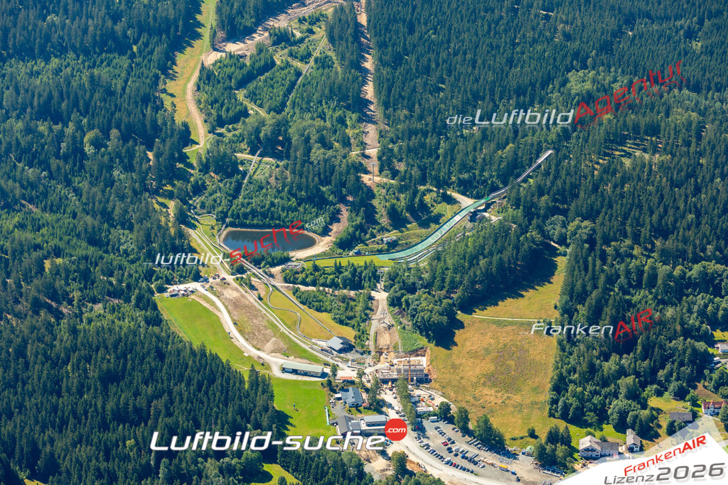 Das Luftbild zeigt : Ochsenkopf Lift Bischofsgrüner Forst - Die Luftaufnahme wurde 2023 vom UL-Flugzeug aus erstellt ( keine Drohne ) - Hochauflösende Luftaufnahme - Für grossformatige Ausdrucke geeignet. Die Geschenkidee !Mit Lizenz und Bildrechte bestellbar
