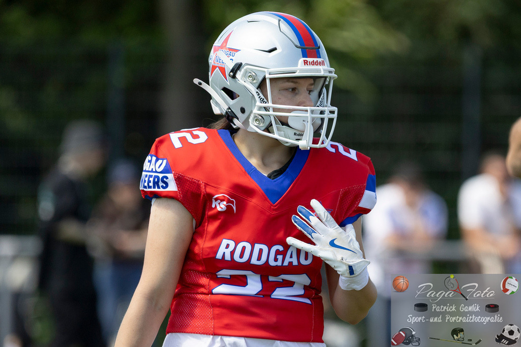 GFLW 1: German Football League Women 1: Rodgau Pioneers Ladies - Stuttgart Scorpions Sisters, 07.06.2026 | Lina Hadziefendic (Rodgau Pioneers Ladies #22), Freisteller, Portrait / Porträt, Rodgau Pioneers Ladies - Stuttgart Scorpions Sisters, Rodgau, Maingau-Energie-Stadion "Am Weichsee", 7.6.2026 - Realisiert mit Pictrs.com