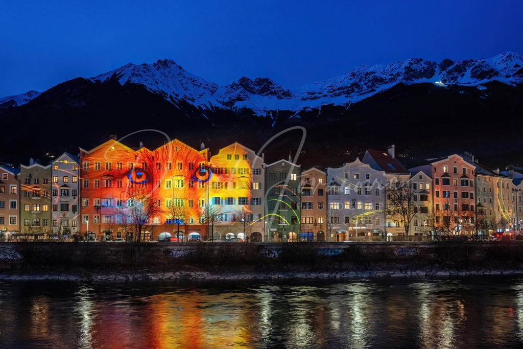 Bergsilvester | Fassadenmapping Mariahilf Bergsilvester 2022