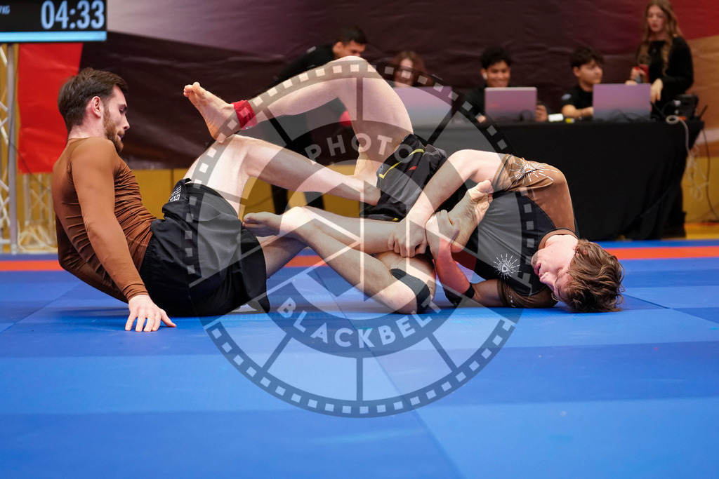 20240203PBB09111 | Fighters compete during the Brazilian Jiu-Jitsu Championship of the AJP Tour in Maintal by Frankfurt am Main, Germany, on February 2, 2024.