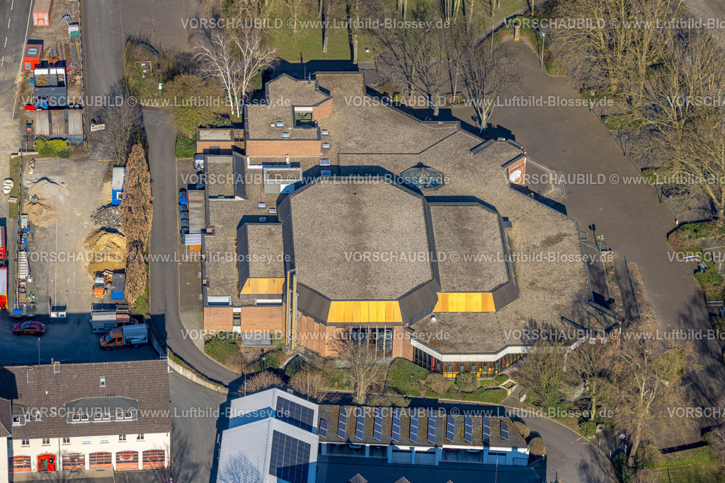 Werl250306168 | Luftbild, Stadthalle Werl Veranstaltungsstätte, Werl, Soester Börde, Nordrhein-Westfalen, Deutschland