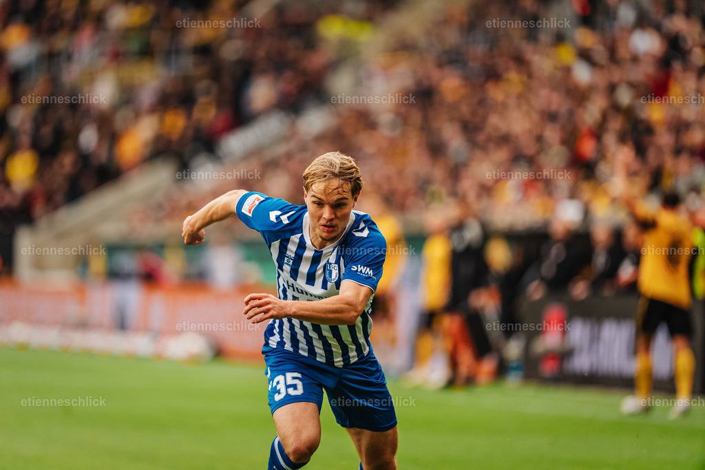 Dresdner SC - Allianz MTV Stuttgart, DEKRA 1. Bundesliga Frauen, Volleyball | Im Bild: Magnus Baars (35, 1. FC Magdeburg)18.10.2026, SG Dynamo Dresden - 1. FC Magdeburg, 2. BUNDESLIGA - 8. SPIELTAG, Fußball, Deutschland, Dresden, Rudolf-Harbig-Stadion